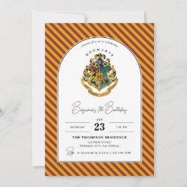 Invitación Harry Potter Hogwarts Crest Arch Cumpleaños