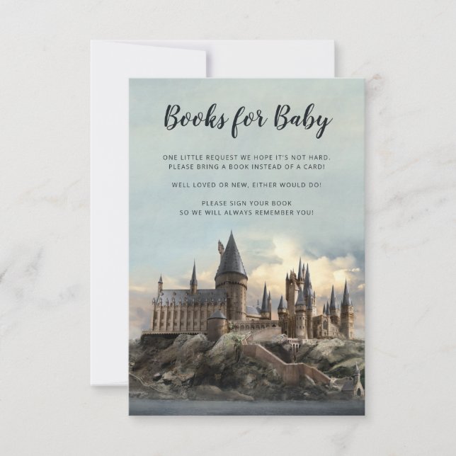 Invitación Harry Potter | Hogwarts - Libros para Bebé  (Anverso)