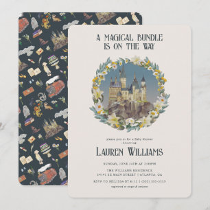 Invitación Harry Potter   Magical Hogwarts Castle Baby Shower