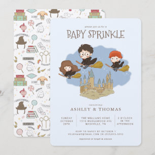 Invitación Harry Potter mágico y Hogwares Espolvoreo de bebé