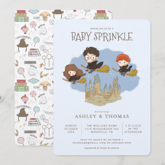 Invitación Harry Potter mágico y Hogwares Espolvoreo de bebé