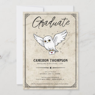 Invitación Harry Potter   Partido de Graduación de Hedwig