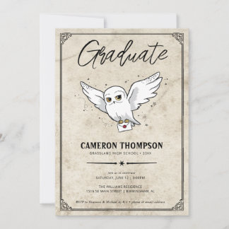 Invitación Harry Potter | Partido de Graduación de Hedwig