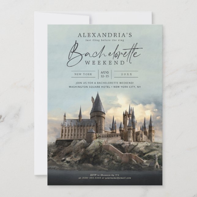 Invitación Harry Potter | Última aventura antes del anillo (Anverso)