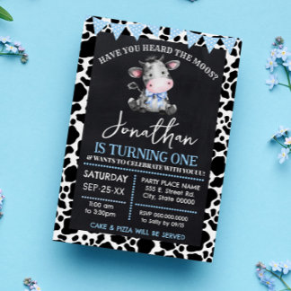 Invitación ¿Has Oído El Cumpleaños De Moos Blue Cow