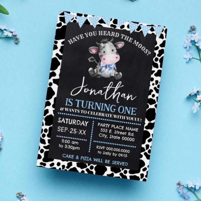 Invitación ¿Has Oído El Cumpleaños De Moos Blue Cow (Subido por el creador)