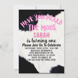 Invitación ¿Has Oído Que El Chica De Moos Cumple Un Cumpleaño