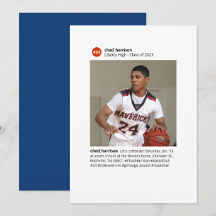 Invitación Hashtag Graduado de Varsity de Medios Sociales