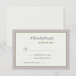 Invitación Hashtag personalizado rosa dorado para boda rsvp