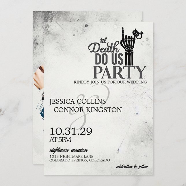 Invitación Hasta el Boda de la muerte (Anverso / Reverso)