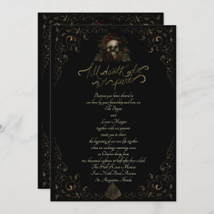 Invitación Hasta la muerte Boda del Gótico Ornamental Elegant