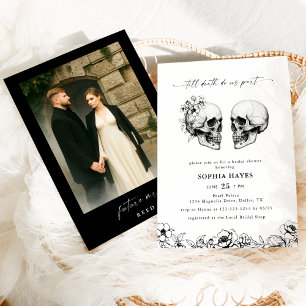 Invitación Hasta la muerte calavera gótica foto regalo de duc