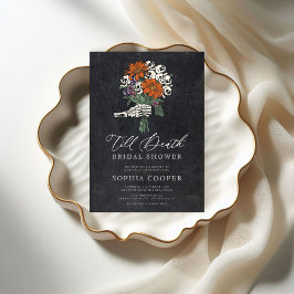 Invitación Hasta la muerte Ducha gótica de novias