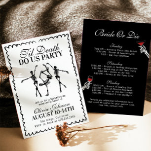 Invitación Hasta La Muerte, Fiesta Bachelorette Weekend