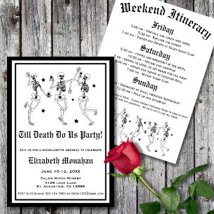 Invitación Hasta La Muerte, Fiesta Skeleton Bachelorette
