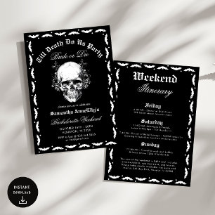 Invitación Hasta La Muerte, Fiesta Skull Bachelorette