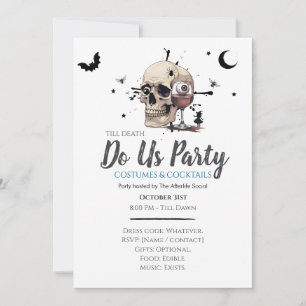 Invitación Hasta la muerte nos hace una Fiesta divertida Hall