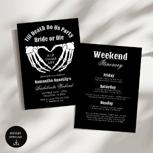 Invitación Hasta la muerte, nos hacemos Fiesta Bachelorette P