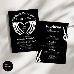 Invitación Hasta la muerte, nos hacemos Fiesta Bachelorette P