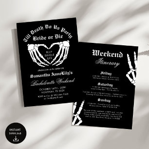 Invitación Hasta la muerte, nos hacemos Fiesta Bachelorette P