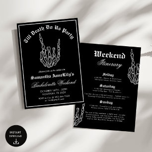 Invitación Hasta la muerte, nos hacemos Fiesta Bachelorette P