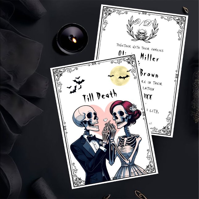 Invitación Hasta La Muerte, Nos Hacen Parte Boda De Esqueleto (Subido por el creador)