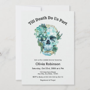 Invitación Hasta la muerte nos separan de Halloween ducha de