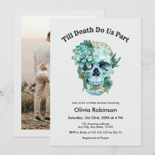 Invitación Hasta la muerte nos separan de Halloween ducha de
