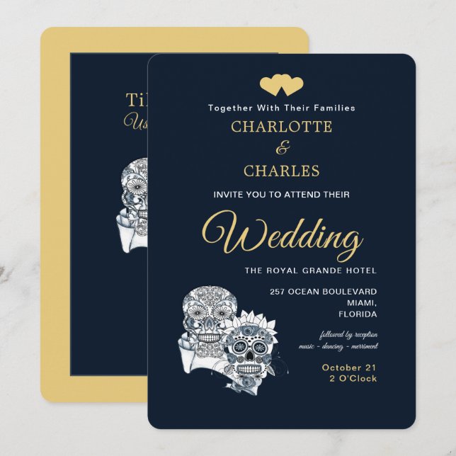 Invitación Hasta La Muerte Nosotros Hacemos Parte Del Boda De (Anverso / Reverso)