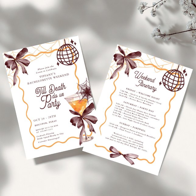 Invitación Hasta la muerte sigue la cola de Cocktail Hallowee (Subido por el creador)