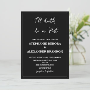 Invitación Hasta la muerte Skeleton Boda gótico de Halloween