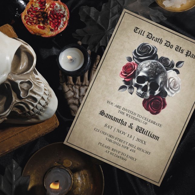 Invitación Hasta la muerte, somos parte del Boda de Halloween (Subido por el creador)