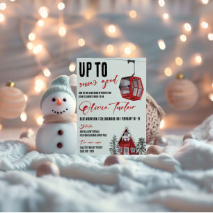 Invitación ¡Hasta la nieve es divertido! Esquí, diversión de 