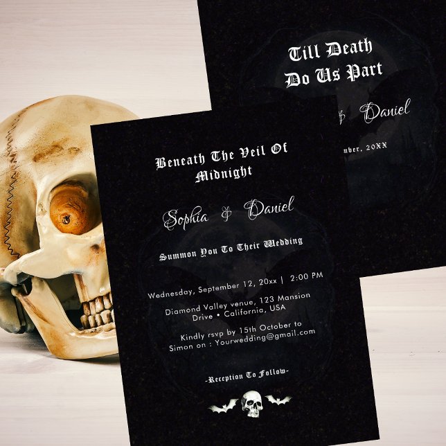Invitación Hasta que el cráneo de la muerte bate a las arañas (Subido por el creador)
