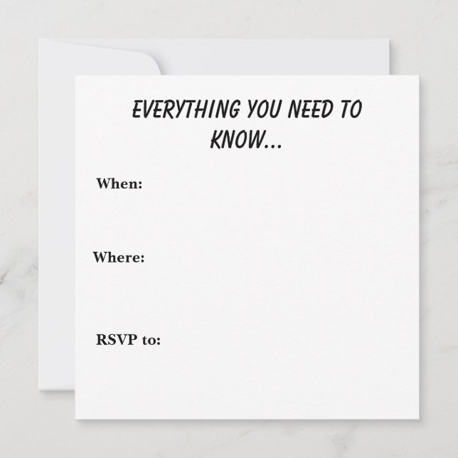 Invitación Hasta que la muerte (Reverso)