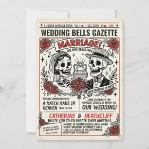 Invitación Hasta que la Muerte Boletin de Boda