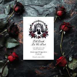 Invitación Hasta que la muerte nos divida Gótico elegante sal