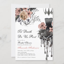 Invitación Hasta que la muerte nos divida Halloween, ducha de