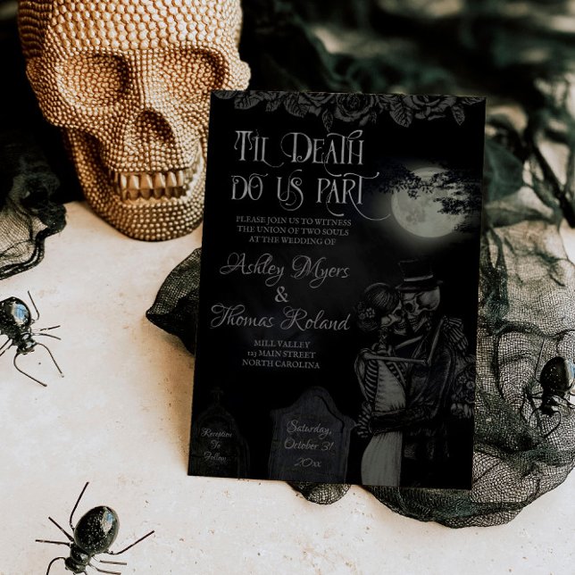 Invitación Hasta que la muerte nos haga Boda de Halloween, pa (Subido por el creador)