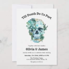 Invitación Hasta que la muerte nos haga Boda de Halloween, pa