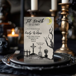 Invitación Hasta que la muerte nos haga festejar Despedida de