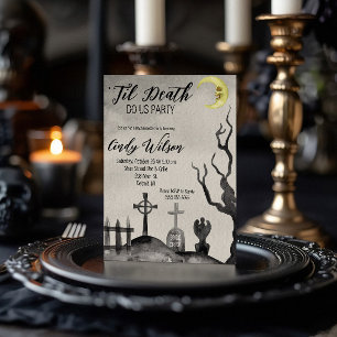 Invitación Hasta que la muerte nos haga festejar Despedida de