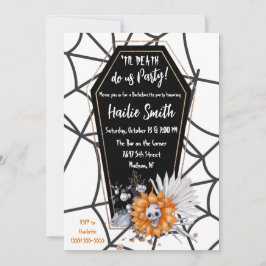 Invitación Hasta que la muerte nos haga Fiesta, Casket, Bache