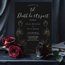 Invitación Hasta que la muerte nos haga parecernos Boda gótic