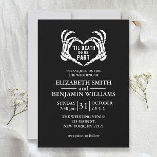 Invitación Hasta que la muerte nos haga parecernos Boda gótic