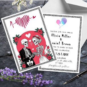 Invitación Hasta que la muerte nos haga parte   boda de Skele
