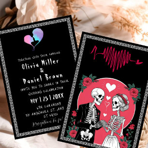 Invitación Hasta que la muerte nos haga parte   Boda de Skele