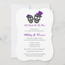 Invitación Hasta que la muerte nos haga parte | Boda negro mo