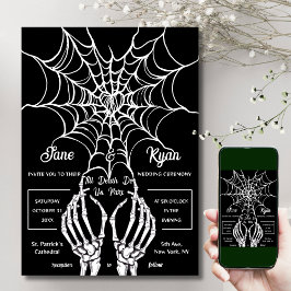 Invitación Hasta que la muerte nos haga parte | Corazón gótic