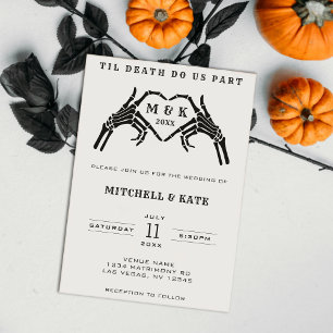 Invitación Hasta Que La Muerte Nos Haga Parte Esbozo Boda De